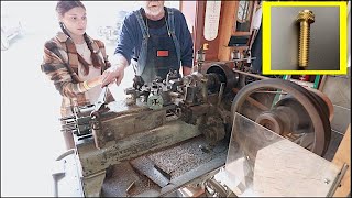 Wife Machines Brass Bolt  1860s Manufacturing [upl. by Epifano]