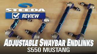 Steeda S550 Mustang Adjustable Swaybar Endlinks [upl. by Ativoj169]