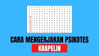 Tips Cara Mengerjakan Soal Psikotes Krapelin [upl. by Gonick614]