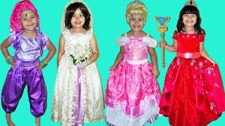 50 Halloween Costumes Disney Princess Kids Costume Runway Show Anna Queen Elsa [upl. by Poucher995]