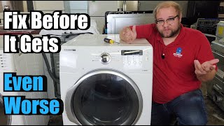 How to Fix a Samsung Dryer Squeaking Making Noise or Grinding [upl. by Ennayhc]