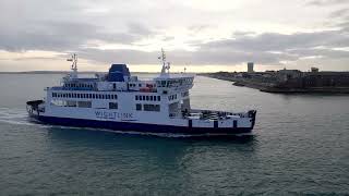 WightLink Car Ferry St Faith entering Portsmouth Harbour [upl. by Iinden]