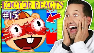 ER Doctor REACTS to Happy Tree Friends Medical Scenes 15 [upl. by Alletsirhc881]