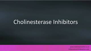 Pronunciation of the words quotCholinesterase Inhibitorsquot [upl. by Jacqueline]