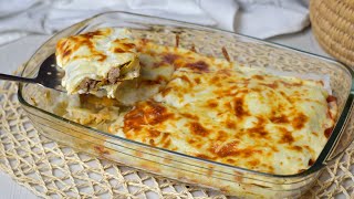 Canelones de carne y bechamel una delicia gratinada [upl. by Zawde]