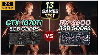 GTX 1070 Ti vs RX 6600  13 Games Tested  Which Is Powerful [upl. by Resee]