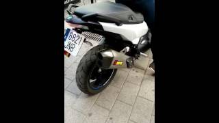 Sound AKRAPOVIC BMW C 650 SPORT 2016 sin Db Killers [upl. by Eva354]