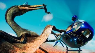 Ataque dos Répteis voadores Quetzal Barbaridactylus  Jurassic World Evolution 2 Late Cretaceous [upl. by Atirec]