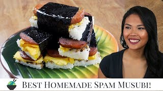 Best Spam Musubi Recipe  How To Make Homemade Hawaiian Spam Musubi With Musubi Mold [upl. by Dianemarie]