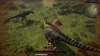 Amargasaurus vs Pycnonemosaurus  Path of Titans Gameplay [upl. by Ahsasal]