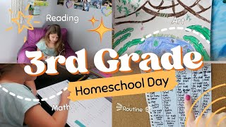 Third Grade Homeschool Routine  3rd Grade Homeschooler Day In the Life [upl. by Laden]