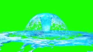 Green Screen Realistic Water Geyser RealFlow  Footage PixelBoom [upl. by Musihc]