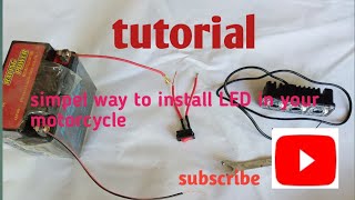 How to install LED in your motorcycle  LED Lights  LED Lights TUTORIAL [upl. by Darice]