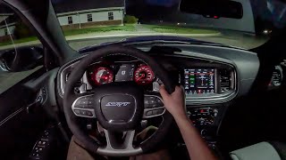 2023 Dodge Charger SRT Hellcat Jailbreak  POV Night Drive Binaural Audio [upl. by Kalmick511]