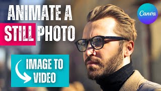 How To Animate a Still Photo in canva  Image to Video [upl. by Molli952]