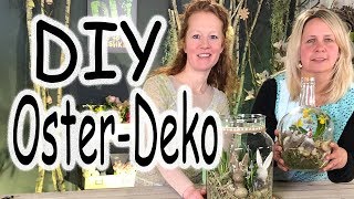 DIY Osterdeko im Glas mit Hase und Huhn  Osterdeko im Glas  Frühlingsdeko kreativ  Floristik24 [upl. by Rufina]