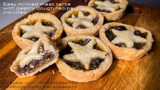 Easy Mincemeat Tarts Recipe And Pie Dough Recipe [upl. by Ranice]