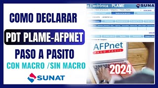 🟠 Como declarar el PDT PLAME y AFP NET 2024  Tutorial paso a paso SUNAT desde cero [upl. by Tu]