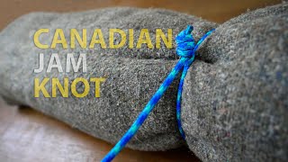 How to tie a CANADIAN JAM KNOT Arbor Knot  PARACORD CAMPING KNOTS [upl. by Hank]