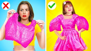 GENIUS CLOTHES HACKS FOR GIRLS 😍 Cool Clothes Upgrade Ideas and DIY by 123 GO [upl. by Ricoriki628]