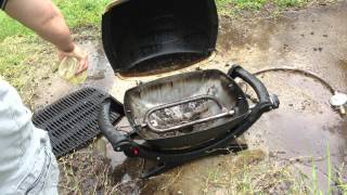 How to Clean a Weber Baby Q Barbeque  Cleaning a Gas BBQ Grill [upl. by Dimo677]