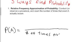 Probability Relative Frequency Approach [upl. by Niatirb]