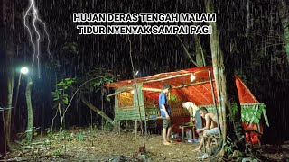 diguyur hujan deras tangah malam menikmati santapan malam amp tidur nyenyak sampai pagi [upl. by Aisitel]