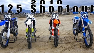 2018 125 2 Stroke Shootout  Dirt Bike Magazine [upl. by Nylarahs]