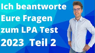 LPA Test Bayern 2023  Ich beantworte Eure Fragen  Teil 2  wwwbeamtentestvorbereitungde [upl. by Berga65]