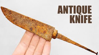 Antique Rusty Knife of the 19th  20th Century Restoration [upl. by Kammerer]