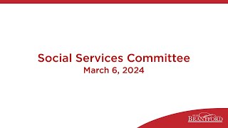 Social Services Committee [upl. by Ahsinek]