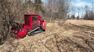 Retention pond clearing off Hoff Rd in Ofallon Mo using our Lamtrac 6160 and Fecon Bullhog [upl. by Ahsiaa]