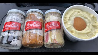 Joella’s Hot Chicken Pie In A Jar Cookies amp Cream Strawberry Shortcake Pumpkin Pie Banana Puddin’ [upl. by Jeffry]