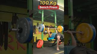 100 kg Bench press 2 Reps benchpress [upl. by Inaffets]