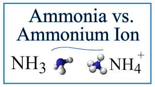 Ammonia vs the Ammonium Ion NH3 vs NH4 [upl. by Hite]