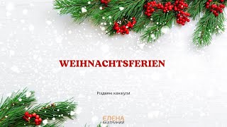 Weihnachtsferien Різдвяні канікули  Сотникова 62 нуш [upl. by Barbi]