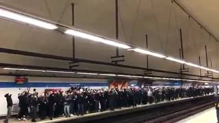 PSG ultras in Madrid highlights [upl. by Ttereve]