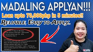 70000PHP MAXIMUM LOAN AMOUNT  MADALING APPLYAN  LOAN REVIEWS [upl. by Analli]