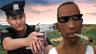 GTA SA  CJ vs Police [upl. by Annadal]