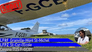 Short Départ de GranvilleLFRF en Cessna 172S G1000 FGCBY [upl. by Ymmot58]