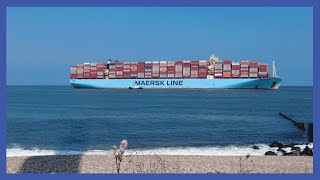 Munich Maersk arriving in Rotterdam The Netherlands 4K [upl. by Htebilil]