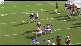 Texas OCOL coach Kyle Flood  PSGCenter Combo Outside Zone [upl. by Fitzger]