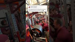 605 LBS ALLTIME VIRGINIA TECH SQUAT RECORD 😱 via kemaricopelandX [upl. by Ebag]