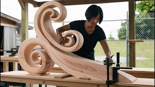 Revolutionizing Furniture Design Crafting a Unique Table with Intricate Curves and Patchwork Design [upl. by Barbi]