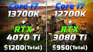 Core i7 13700K  RTX 4070 Ti vs Core i7 12700K  RTX 3080 Ti  PC Gameplay Tested [upl. by Sucramal915]