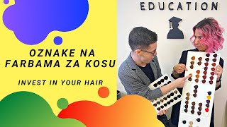 KATALOG BOJA ZA KOSU  Čitanje Oznaka  Invest In Your Hair  Edukacija za Frizere [upl. by Malliw]