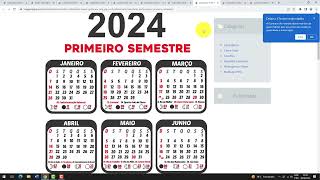 Grade de Calendário 2024 com feriados para baixar Grátis Vetor e PNG [upl. by Sirdi484]