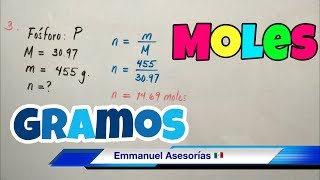 Cálculo de Moles y Masa en gramos bien fácil [upl. by Noraa]