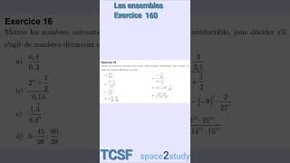 Exercice 160 Les ensembles TCSF Maths [upl. by Rednael]