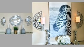 Diy Quick and Easy Wall Decor Set of Mirror  Wall Sconces Simple and Inexpensive [upl. by Irtimid]